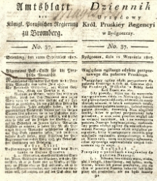 Amtsblatt der Königlichen Preussischen Regierung zu Bromberg. 1817.09.12 No.37