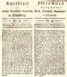 Amtsblatt der Königlichen Preussischen Regierung zu Bromberg. 1817.10.31 No.44