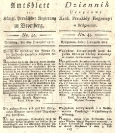 Amtsblatt der Königlichen Preussischen Regierung zu Bromberg. 1817.11.07 No.45