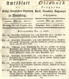 Amtsblatt der Königlichen Preussischen Regierung zu Bromberg. 1817.12.12 No.50