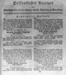 Oeffentlicher Anzeiger zum Amtsblatt No.23. der Königl. Preuss. Regierung zu Bromberg. 1817