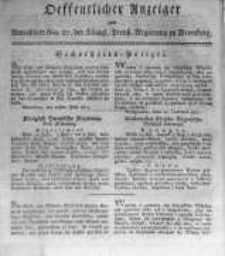 Oeffentlicher Anzeiger zum Amtsblatt No.27. der Königl. Preuss. Regierung zu Bromberg. 1817