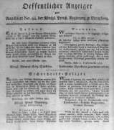 Oeffentlicher Anzeiger zum Amtsblatt No.44. der Königl. Preuss. Regierung zu Bromberg. 1817