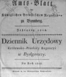 Amtsblatt der K&ouml;niglichen Preussischen Regierung zu Bromberg. 1818.01.02 No.1