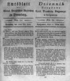 Amtsblatt der Königlichen Preussischen Regierung zu Bromberg. 1818.05.22 No.21