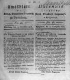 Amtsblatt der K&ouml;niglichen Preussischen Regierung zu Bromberg. 1818.11.13 No.46