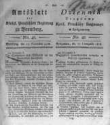 Amtsblatt der Königlichen Preussischen Regierung zu Bromberg. 1818.11.27 No.48