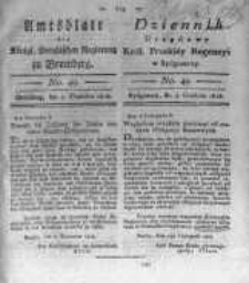 Amtsblatt der K&ouml;niglichen Preussischen Regierung zu Bromberg. 1818.12.04 No.49