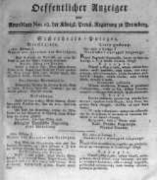 Oeffentlicher Anzeiger zum Amtsblatt No.12. der Königl. Preuss. Regierung zu Bromberg. 1818