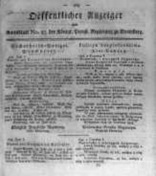 Oeffentlicher Anzeiger zum Amtsblatt No.27. der Königl. Preuss. Regierung zu Bromberg. 1818