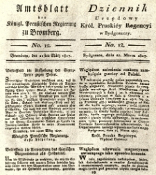 Amtsblatt der Königlichen Preussischen Regierung zu Bromberg. 1817.03.21 No.12