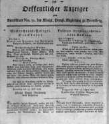 Oeffentlicher Anzeiger zum Amtsblatt No.31. der Königl. Preuss. Regierung zu Bromberg. 1818