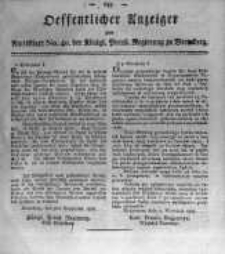 Oeffentlicher Anzeiger zum Amtsblatt No.40. der Königl. Preuss. Regierung zu Bromberg. 1818