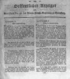 Oeffentlicher Anzeiger zum Amtsblatt No.47. der Königl. Preuss. Regierung zu Bromberg. 1818