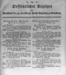Oeffentlicher Anzeiger zum Amtsblatt No.49. der Königl. Preuss. Regierung zu Bromberg. 1818