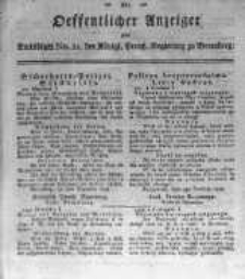 Oeffentlicher Anzeiger zum Amtsblatt No.51. der Königl. Preuss. Regierung zu Bromberg. 1818