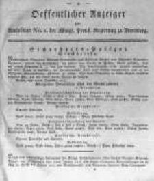 Oeffentlicher Anzeiger zum Amtsblatt No.1. der Königl. Preuss. Regierung zu Bromberg. 1819