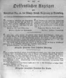 Oeffentlicher Anzeiger zum Amtsblatt No.12. der Königl. Preuss. Regierung zu Bromberg. 1819