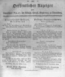 Oeffentlicher Anzeiger zum Amtsblatt No.17. der Königl. Preuss. Regierung zu Bromberg. 1819