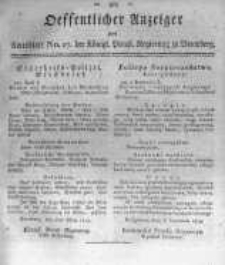 Oeffentlicher Anzeiger zum Amtsblatt No.17. der Königl. Preuss. Regierung zu Bromberg. 1819