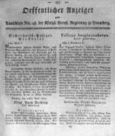 Oeffentlicher Anzeiger zum Amtsblatt No.18. der Königl. Preuss. Regierung zu Bromberg. 1819