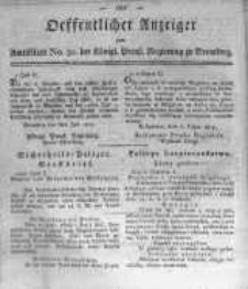 Oeffentlicher Anzeiger zum Amtsblatt No.30. der Königl. Preuss. Regierung zu Bromberg. 1819
