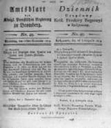 Amtsblatt der Königlichen Preussischen Regierung zu Bromberg. 1819.11.26 No.49