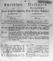 Amtsblatt der K&ouml;niglichen Preussischen Regierung zu Bromberg. 1820.03.03 No.9
