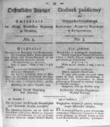 Oeffentlicher Anzeiger zum Amtsblatt No.3. der Königl. Preuss. Regierung zu Bromberg. 1820