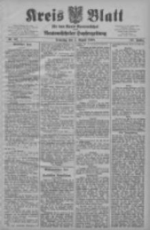 Kreis Blatt f&uuml;r den Kreis Neutomischeler zugleich Hopfenzeitung 1908.08.04 Jg.27 Nr62