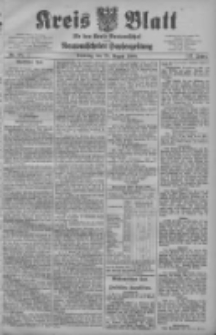 Kreis Blatt f&uuml;r den Kreis Neutomischeler zugleich Hopfenzeitung 1908.08.25 Jg.27 Nr68