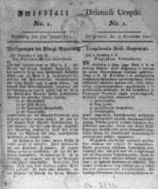 Amtsblatt der Königlichen Preussischen Regierung zu Bromberg. 1821.01.05 No.1