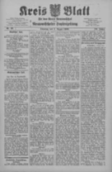 Kreis Blatt f&uuml;r den Kreis Neutomischeler zugleich Hopfenzeitung 1909.08.03 Jg.28 Nr62