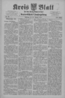 Kreis Blatt f&uuml;r den Kreis Neutomischeler zugleich Hopfenzeitung 1909.08.10 Jg.28 Nr64