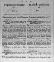 Oeffentlicher Anzeiger zum Amtsblatt No.1. der Königl. Preuss. Regierung zu Bromberg. 1823