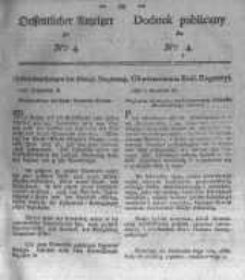 Oeffentlicher Anzeiger zum Amtsblatt No.4. der Königl. Preuss. Regierung zu Bromberg. 1823