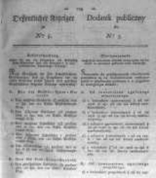 Oeffentlicher Anzeiger zum Amtsblatt No.5. der Königl. Preuss. Regierung zu Bromberg. 1823
