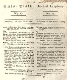 Amtsblatt der Königlichen Preussischen Regierung zu Bromberg. 1824.04.23 No.17