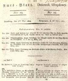 Amtsblatt der Königlichen Preussischen Regierung zu Bromberg. 1824.05.07 No.19