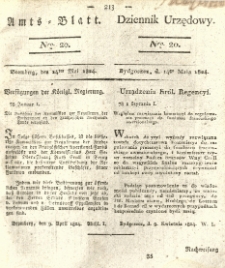 Amtsblatt der Königlichen Preussischen Regierung zu Bromberg. 1824.05.14 No.20