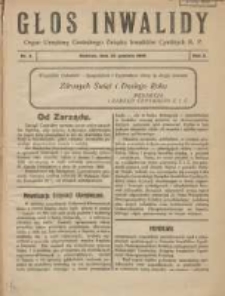 Głos Inwalidy: organ Urzędowy Centralnego Związku Inwalidów Cywilnych R.P. 1929.12.23 R.2 Nr9
