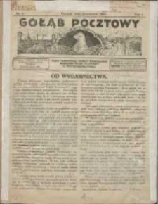 Gołąb Pocztowy: organ Zjednoczenia Polskich Stowarzyszeń Hodowców Gołębi Pocztowych na Rzeczpospolitą Polską 1925.04.15 R.1 Nr1