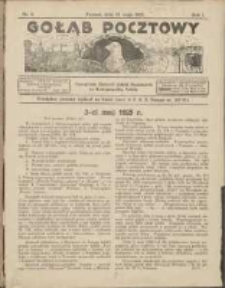 Gołąb Pocztowy: czasopismo hodowli gołębi pocztowych na Rzeczpospolitą Polskę 1925.05.13 R.1 Nr2