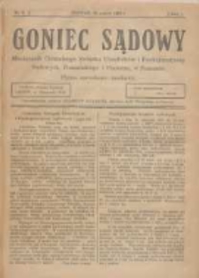 Goniec Sądowy: miesięcznik Centralnego Związku Urzędników i Funkcjonarjuszy Sądowych, Poznańskiego i Pomorza w Poznaniu 1921.03.15 R.1 Nr2