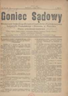 Goniec Sądowy: miesięcznik Centralnego Związku Urzędników i Funkcjonarjuszy Sądowych, Poznańskiego i Pomorza w Poznaniu 1922.03.01 R.2 Nr12/13