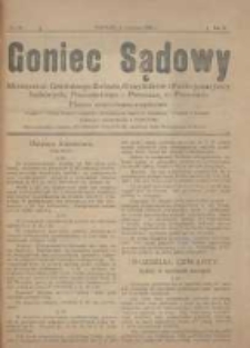 Goniec Sądowy: miesięcznik Centralnego Związku Urzędników i Funkcjonarjuszy Sądowych, Poznańskiego i Pomorza w Poznaniu 1922.04.01 R.2 Nr14