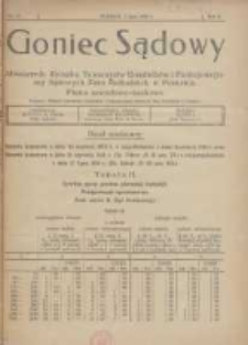 Goniec Sądowy: miesięcznik Związku Towarzystw Urzędników i Funkcjonarjuszy Sądowych Ziem Zachodnich w Poznaniu 1922.07.01 R.2 Nr17