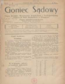 Goniec Sądowy: organ Związku Towarzystw Urzędników i Funkcjonarjuszy Sądowych Ziem Zachodnich w Poznaniu 1924.09.01 R.4 Nr20