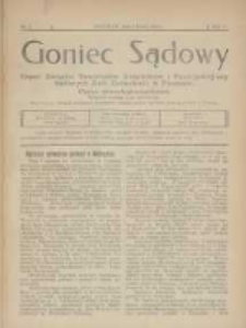 Goniec Sądowy: organ Związku Towarzystw Urzędników i Funkcjonarjuszy Sądowych Ziem Zachodnich w Poznaniu 1925.02.01 R.5 Nr2