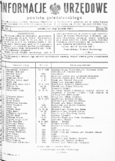 Informacje Urzędowe Powiatu Gnieźnieńskiego 1929.04.24 R.78 Nr34